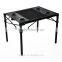 Outsunny Black Folding Camping Table with Cup Holders