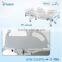 High quality 2 crank manual wooden models iron medical bed