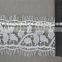 6cm width high quality 100% polyester white color lace trim eyelash lace trim african lace embroidery fabric for wedding dress