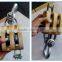 China supplier cable block double wheel wooden pulley block with shackle