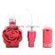 2016 new style crackle rose bottle; easy taking perfume bottle, 14ml spray perfume bottle