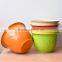Bright color biodegradable plant fiber small decorative flower pots