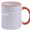 10oz sublimation ceramic mug with handle and spoon