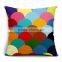 morden design printed linen throw pillow