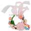Wholesale Children 2 Pcs Adjustable Tiara Artificial Flower Crown And Waist Bracelet