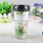 BPA free paper insert plastic cup 12oz double wall paper cup