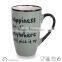 stoneware coffee mug with words ceramic mug