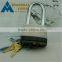 Pin tumbler laminated aluminum padlock with rubber cover against wate