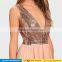 Sexy deep v neck custom made chiffon sequin adult princess maxi dresses for women sexy party evening long gown