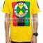 Mens 100% cotton washed & printed customized hip hop t-shirt