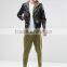 Custom Thumb Hole Dropped Shoulders Hooded Neck Side Slant Pockets Textured Green Men's 100% Cotton Casual Autumn Blank Hoodies