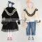 2-7 years Wholesale 2017 New Fashion Winter Girls Knitted Sweater Ruffles Full Sleeve Pullover Girls Sweaters