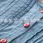 F10023A New Style Short Sleeve Embroidery Denim Dress Girls Summer Dress
