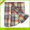 High end fashion short sleeve kids grid shirts