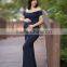 Women Short Sleeve Maternity Dress For Photo Shoot Women Pregnancy Clothing Long Maxi Gown Navy Blue Dress