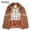 ELPA Tan wool long slim fit winter overcoat with removable cap for boy