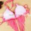 Polyester Bikini different size for choice & padded blue girls swimwear 59377