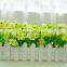 Lovely Decorative Artificial Silk Restaurant Table Daisy Flower With Fence Set