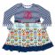 Yawoo apple patterns tunic long sleeve cute fall dress toddler girls dresses