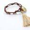 Knitted Bracelet Hand Woven Tassel Pendant Fashion Jewelry