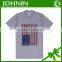 Customized high quality 100% cotton cheap price shirt american flag