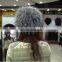 fashion Genuine Women's Fluffy Fox Fur Hats Winter Flexible Multicolor