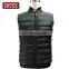 Black Polyester Fabric Quilted Padded Vest