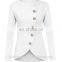 2016 BAIYIMO Women Long Sleeve Single Breasted Work Blazer Asymmetric Hem Jacket Coat