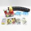 Battery operated blocks railway train toy with light and music