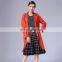 hot products for united states 2017 lapel ladies long coat design long sleeves plain parka spring women coat