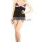 Indian Global Honeymoon Lingerie Black Layered Babydoll Nightwear