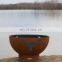 Hemisphere Corten Steel Fire Pit Bowl