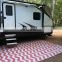 Indoor Outdoor Patio Mat RV 9'x12' Reversible Camping Picnic Carpet Deck Rug