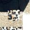 Leopard Patchwork Printed Daddy And Me Tops Long Sleeve One Pocket Design Baby Boys Shirt