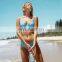 2019 Newest Hot Women Plaid Dots Bandeau Bandage Bikini Padded Set Brazilian Swimwear Beachwear Swimsuit