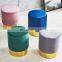 Reatai lounge furniture velvet ottoman pouf stool pouffe ottoman footstool factory custom