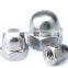 stainless steel fasteners ss304 ss316 ss410 409L din1587  hex domed cap nut