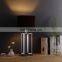 Customize logo silver iron base cheap modern nightstand lamp for office home hotel