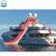 Yacht Used Inflatable Screamer Water Park Slide ,Inflatable Yacht inflatable waterslide