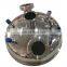 Custom round domed extractor lid cap with FNPT port