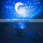 Battery operated night light starry sky projector lamp for sleep trainer