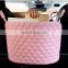 Pink Car Storage Bag Car Seat Storage Net Pocket PU Leather Large Capacity Car Organizer Box