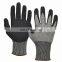 18G Steel Wire Anti Cut Safety Gloves Heavy Duty Metal Handling Work Gloves Sandy Nitrile Coated Level F Cut-Resistant Gloves