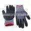 15G Black Nylon Knitted Shell Thin Foam Nitrile Coated Gloves Safety Work Gloves