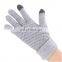 HY Acrylic Stretchy Mittens Thick Knit Gloves Knitted Warm Heat gloves Lithium Winter Touch Gloves