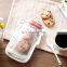 Ready to ship resealable mason bottle shape bag stand up pouch with window