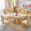 Classic dining room sets marble dining table and chair combination