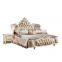 5518 European Classic design Bedroom Furniture King size bed wooden frame bed Set