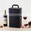 Custom high-end double bottle red leather gift box wine packaging box