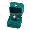 Factory Wholesale Dark Green Custom Jewelry Box Luxury Necklace Box Velvet
